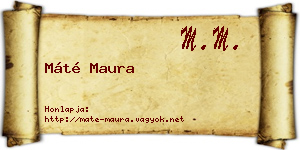 Máté Maura névjegykártya